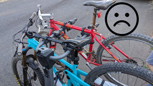 time for a new bike rack. best vertical bike rack for your family