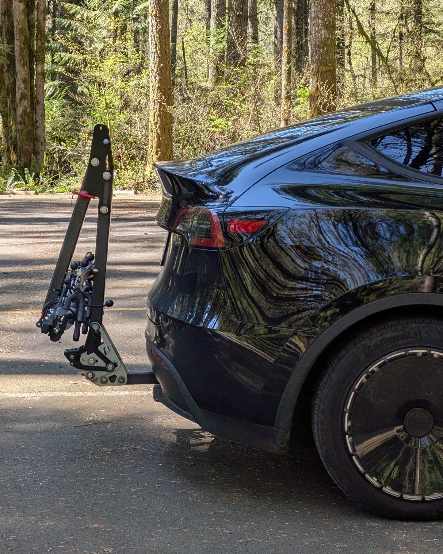 Lolo Racks 4 Bike Rack Optimized for EVs with Foot Activated Tilt and Folding Mast