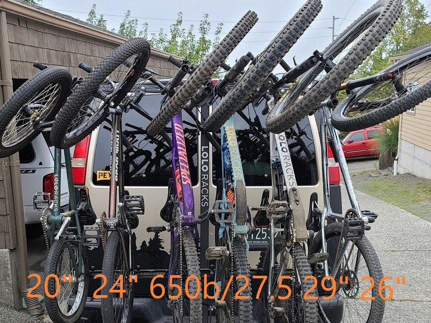 Lolo Racks 6 bike rack for 2" hitch standard tilting (includes locking hitch bolt)
