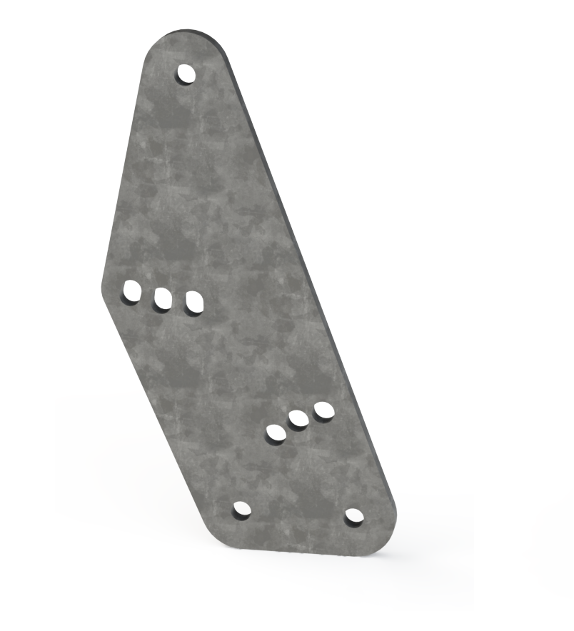 BOOSTER plates for low hitch vehicles (minivans) Standard tilt rack only.