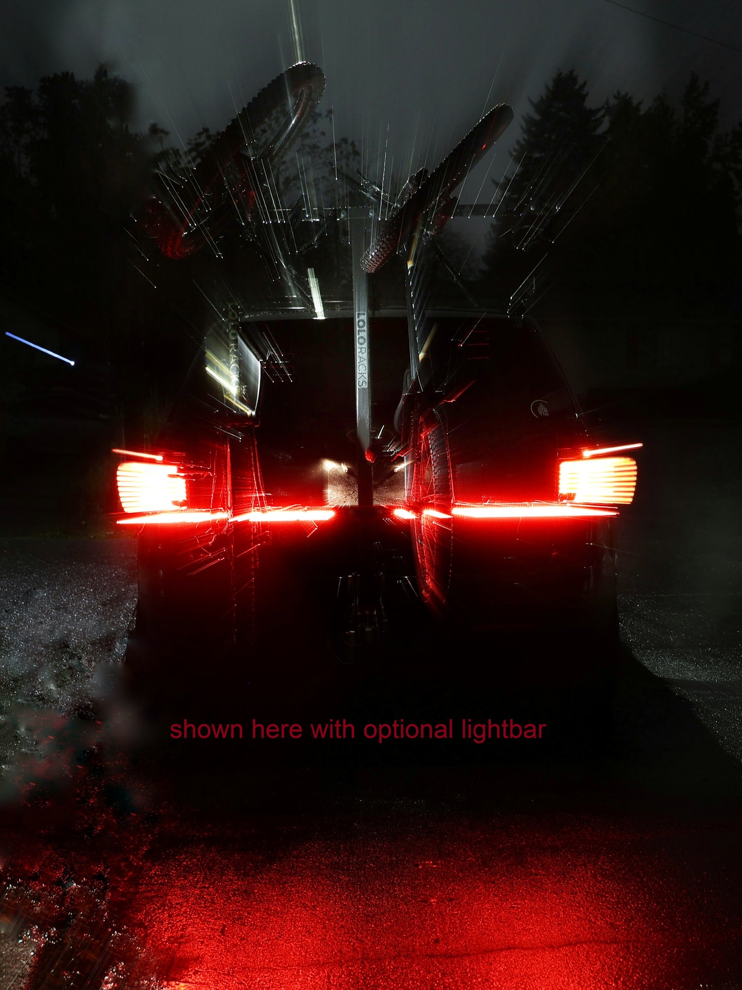 bike rack with rear brake lights