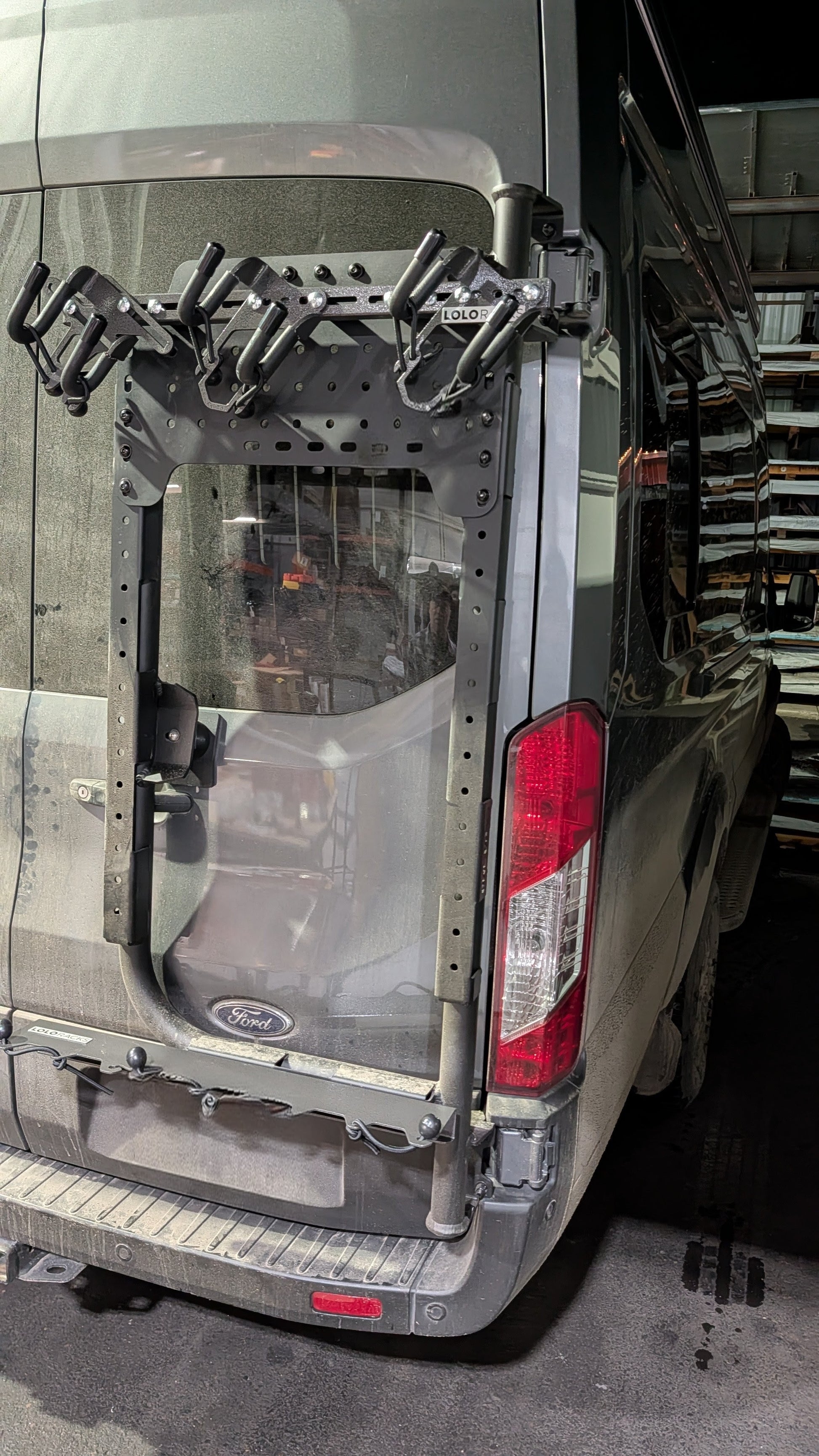 2 or 3 Bike rack for van rear cargo panel 