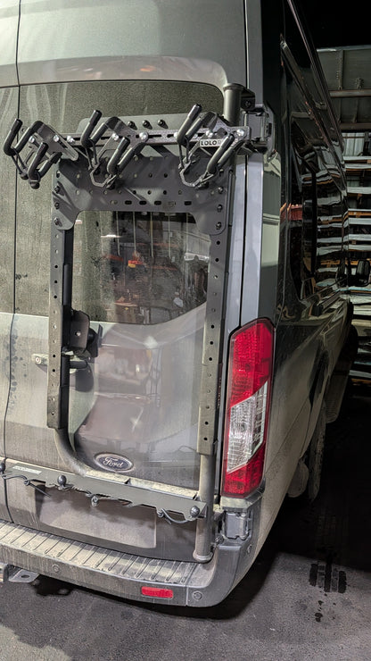 2 or 3 Bike rack for van rear cargo panel 