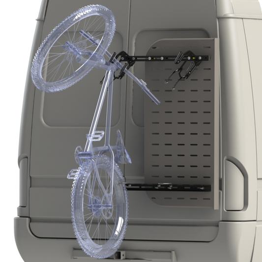 bike rack for van hinge cargo panel 