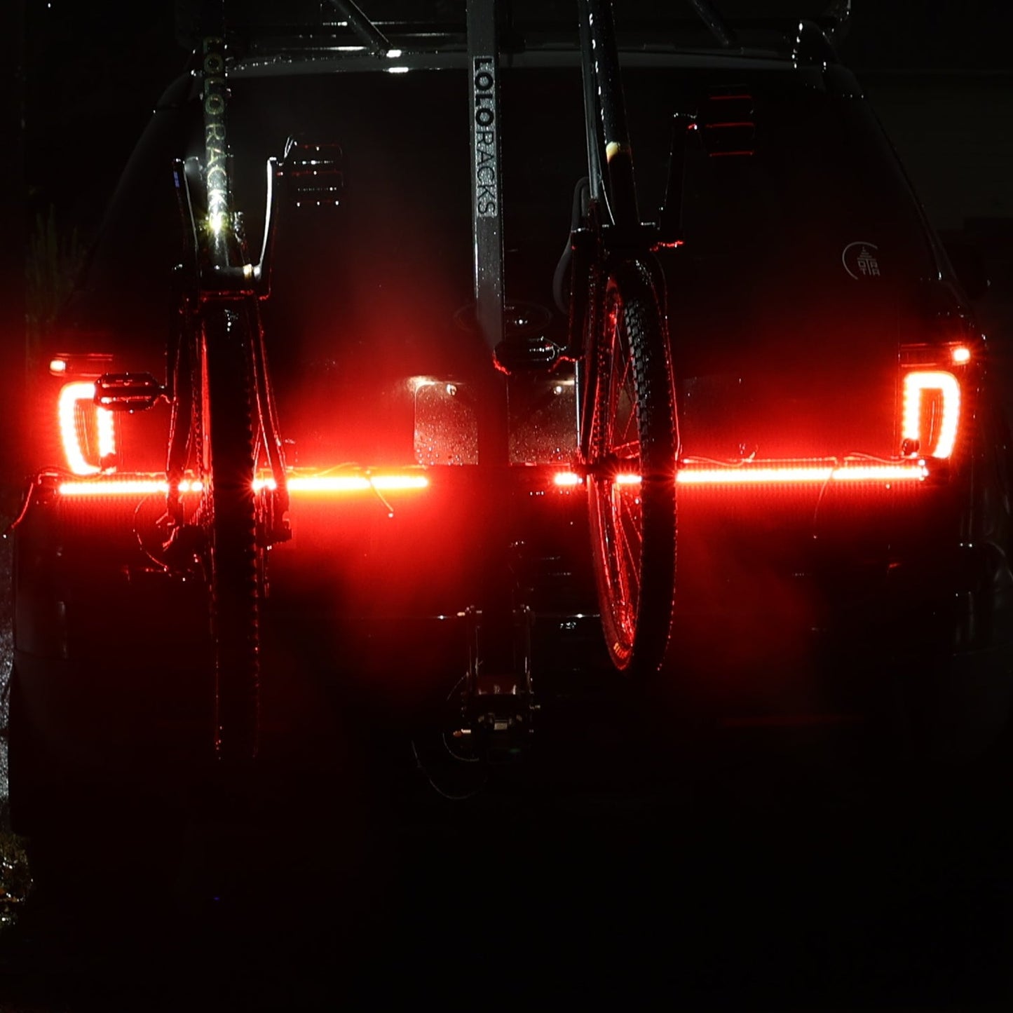 bike rack with brake lights for safety . coolest bike rack 