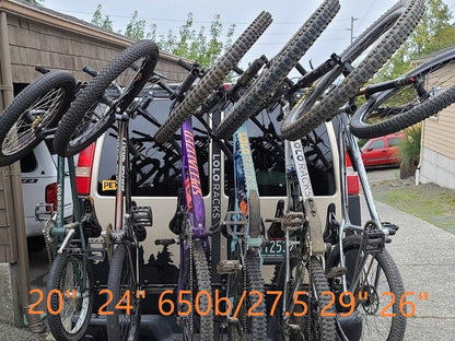 Lolo Racks 6 bike rack for 2 hitch standard tilting (includes locking  hitch bolt)